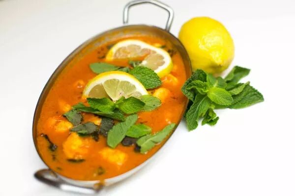 Crevettes à la menthe